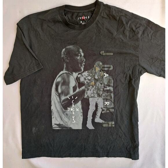 Michael Jordan x Fragment Cactus Jack Travis Scott Nike Tshirt Size L CJ9059-101 - Picture 1 of 10
